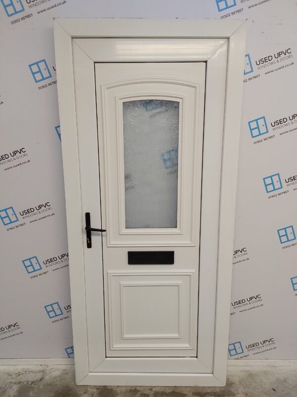 Used White Upvc Front Door 910mm x 2030mm 0579