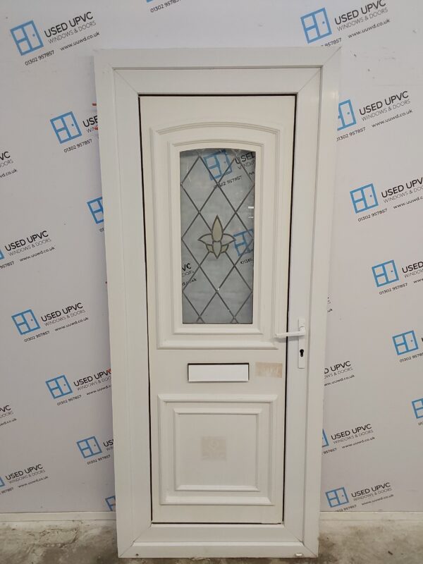Used White Upvc Front Door 875mm x 2070mm 0529