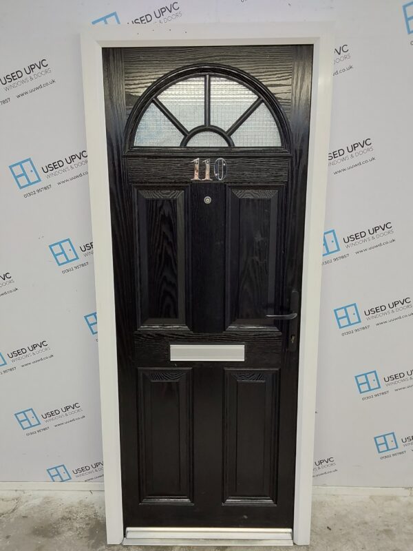 Used Black Composite Front Door 840mm x 1990mm 0526