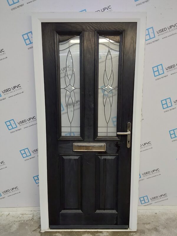 Used Black Composite Front Door 940mm x 2000mm 0094