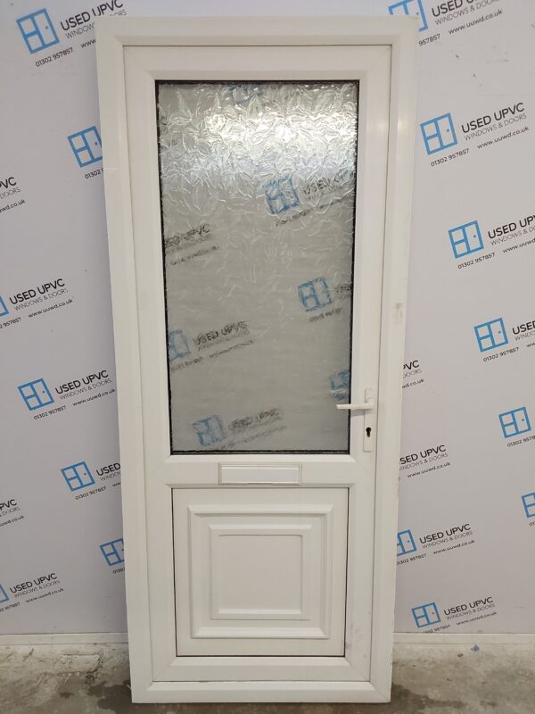 Used White Upvc Front Door 880mm x 2140mm 0014