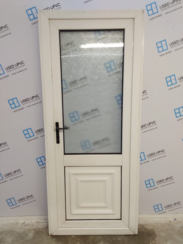 Used White Upvc Back Door 905mm x 2125mm (reduce to 865mm) 0043