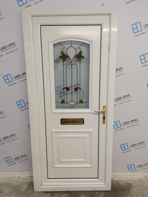 Used White Upvc Front Door 925mm x 2030 (reduce to 910mm) 0080
