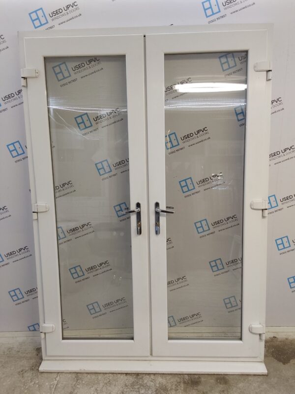 Used White Upvc French Doors 1515mm x 2180mm EA27