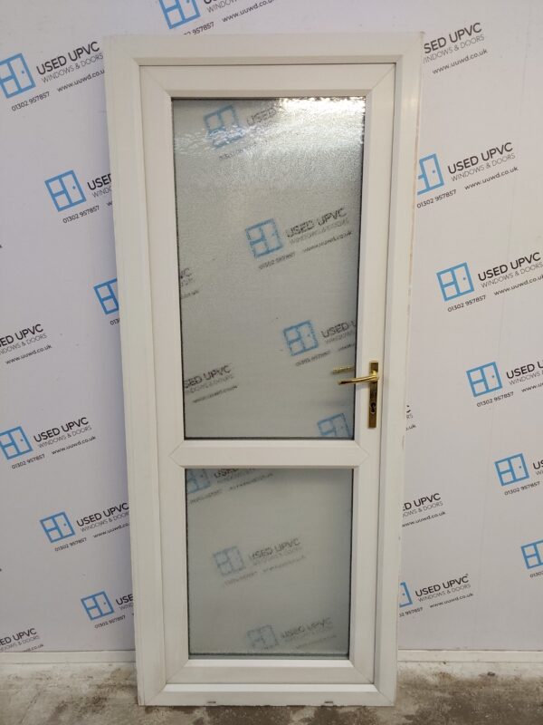 Used White Upvc Back Door 845mm x 2020mm (reduce to 825mm) 0708