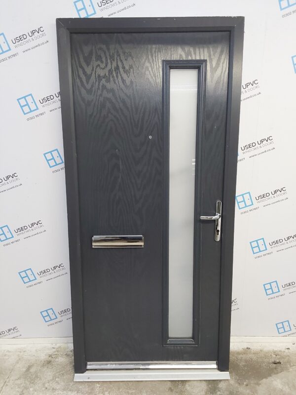Used Anthracite Grey Composite Front Door 960mm x 2065mm 0551