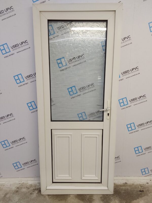 Used White Upvc Back Door 845mm x 2035mm 0579