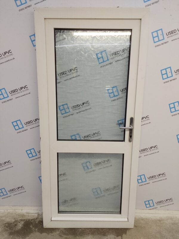Used White Upvc Back Door 925mm x 2040mm 0058