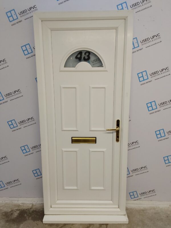Used White Upvc Front Door 900mm x 2120mm 0024