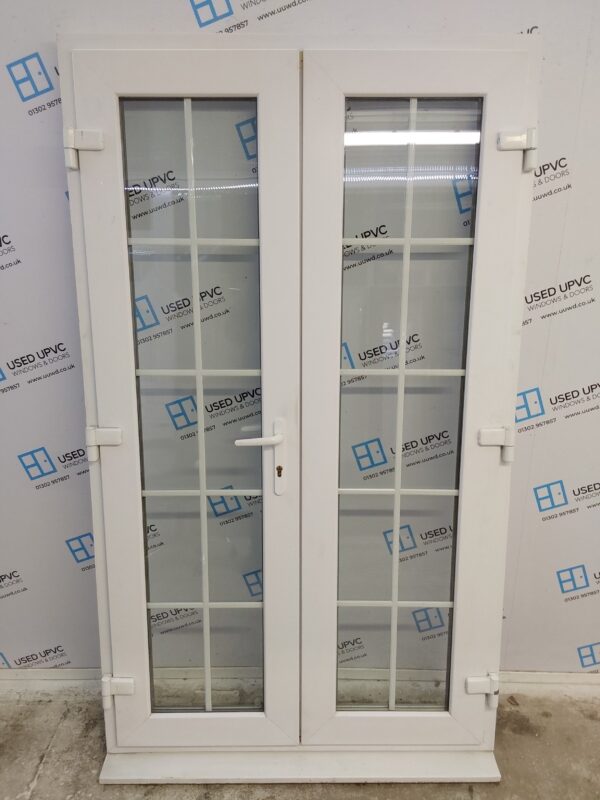 Used White Upvc French Doors 1190mm x 2050mm EA15