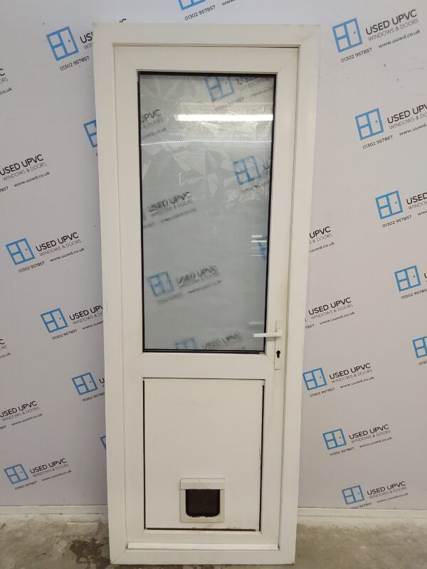 Used White Upvc Back Door 805mm x 2175mm 0184