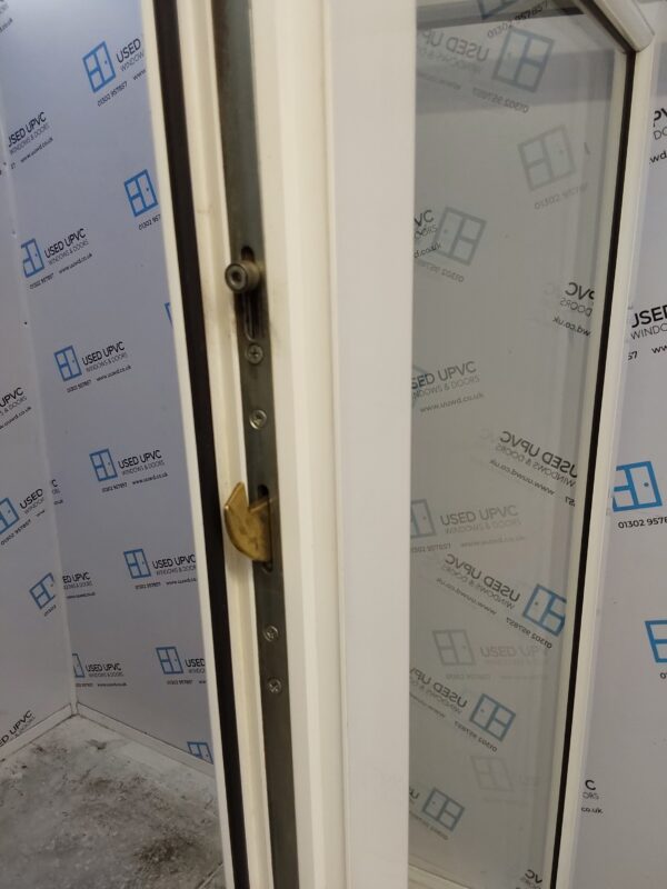 Used White Upvc Full Glass Back Door (outwards opening) 990mm x 2040mm 0055 - Image 4