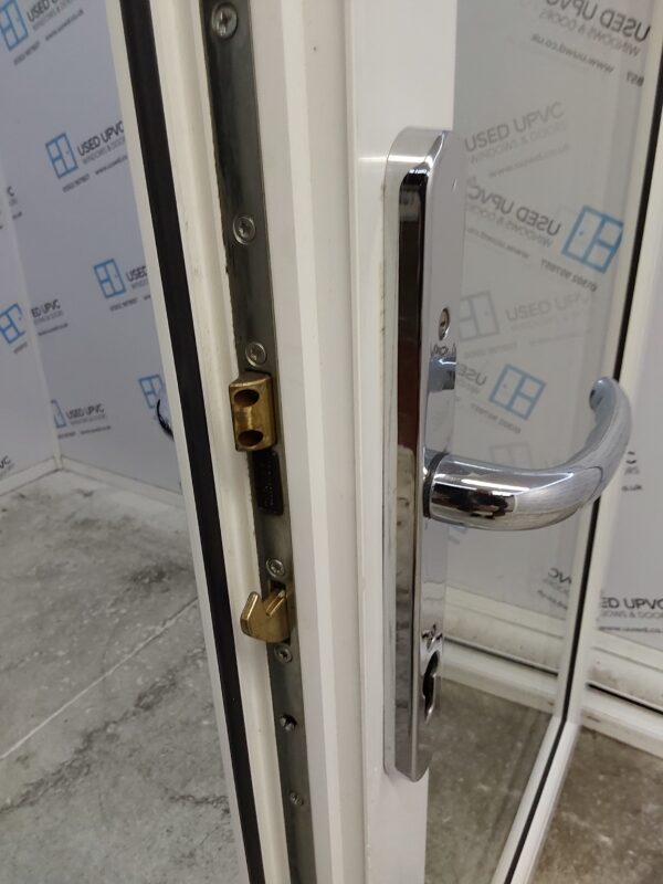 Used White Upvc Full Glass Back Door (outwards opening) 990mm x 2040mm 0055 - Image 5