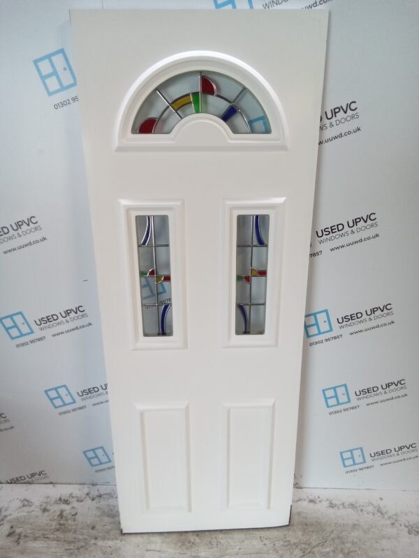 Used White Upvc Back Door Panel 645mm x 1715mm x 24mm UDP0053 - Image 4
