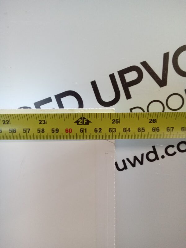 Used White Upvc Front Door Panel 632mm x 1776mm x 24mm 24UFDP016 - Image 2