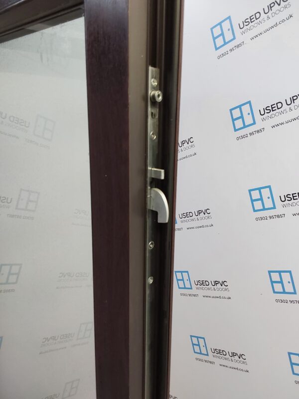 Used Rosewood Upvc Front Door And Toplight (outwards opening) 885mm x 2125mm C3D041 - Image 4