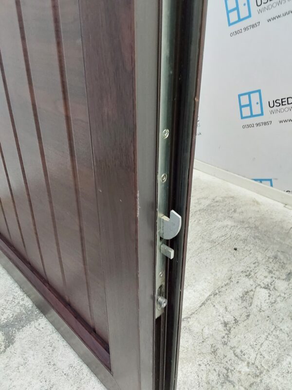 Used Rosewood Upvc Front Door And Toplight (outwards opening) 885mm x 2125mm C3D041 - Image 6