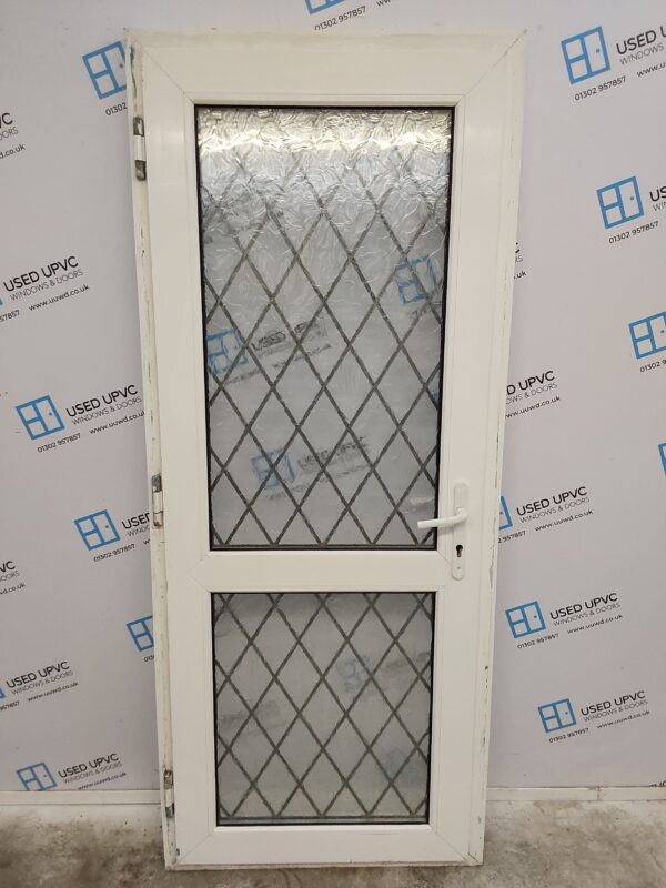 Used White Upvc Back Door 850mm x 2050mm C3D048 - Image 2
