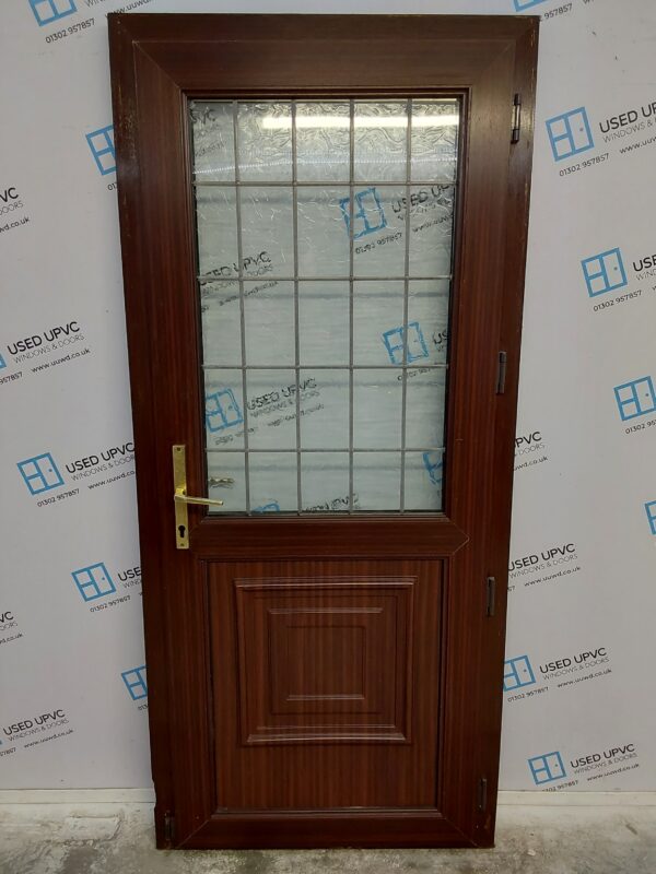 Used Woodgrain Upvc Back Door 920mm x 2070mm C3D038 - Image 2