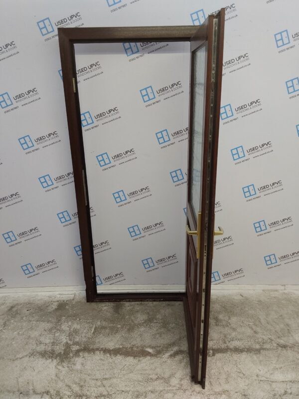Used Woodgrain Upvc Back Door 920mm x 2070mm C3D038 - Image 3