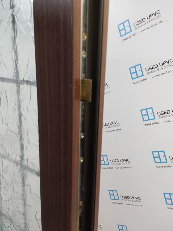 Used Woodgrain Upvc Back Door 920mm x 2070mm C3D038 - Image 4