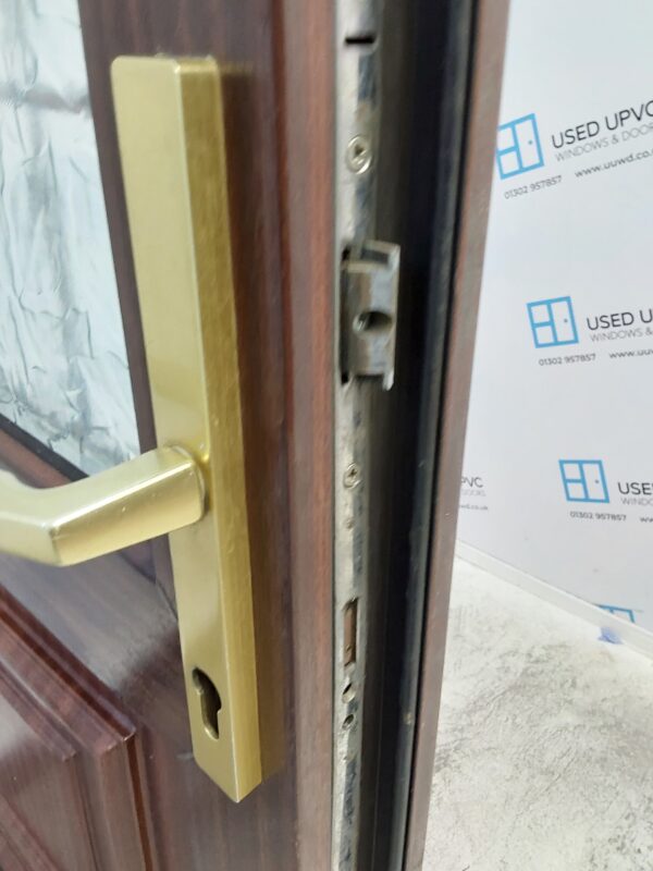 Used Woodgrain Upvc Back Door 920mm x 2070mm C3D038 - Image 5