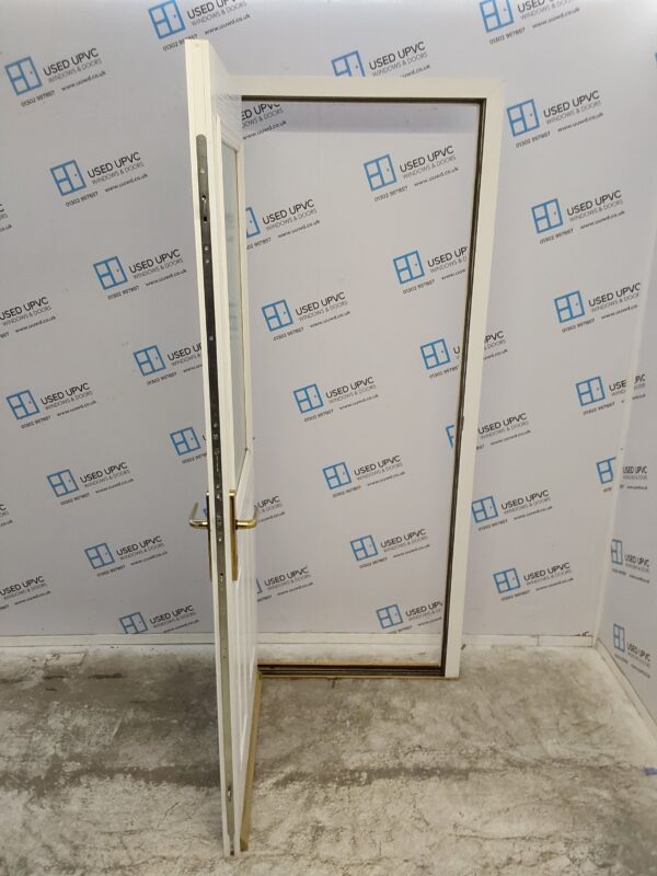 Used White Composite Back Door 875mm x 2085mm 0285 - Image 3