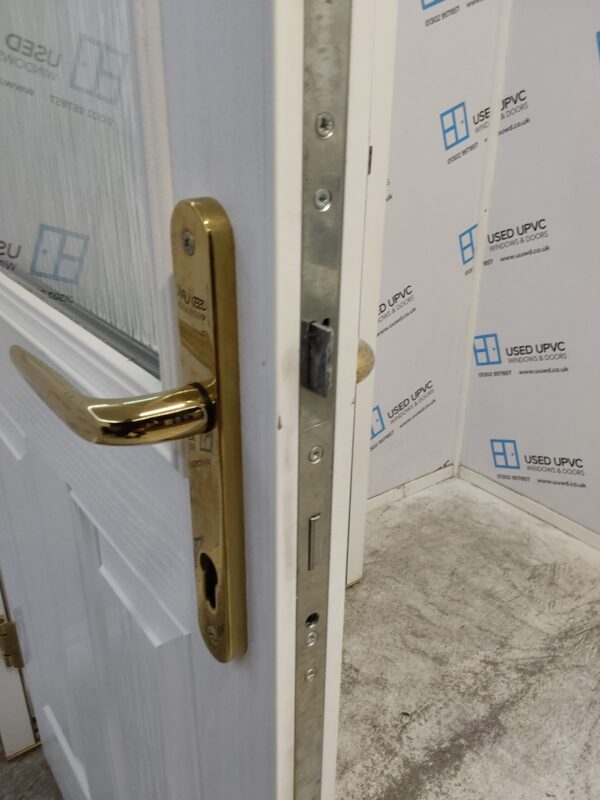 Used White Composite Back Door 875mm x 2085mm 0285 - Image 5