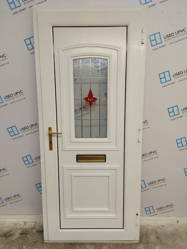 Used White Upvc Front Door 900mm x 2095mm C3D013 - Image 2