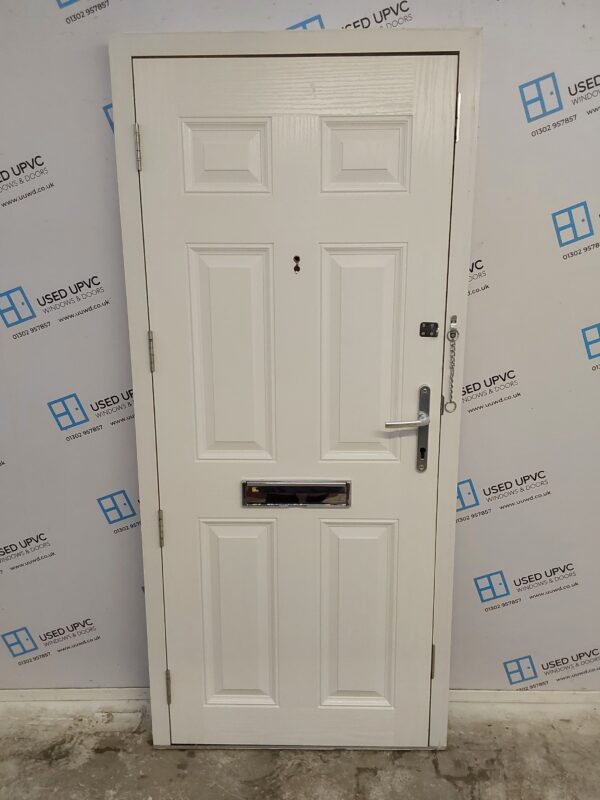 Used Green Composite Front Door 890mm x 1990mm 0828 - Image 2