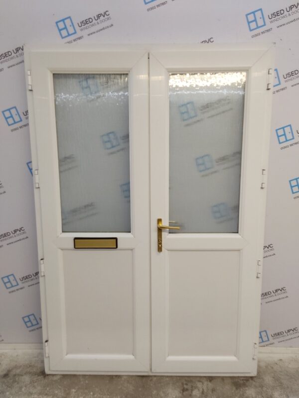 Used White Upvc French Doors 1375mm x 2025mm EA14 - Image 4