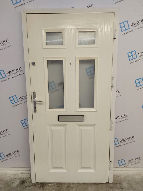 Used White Composite Front Door 1005mm x 2010mm 0437 - Image 2
