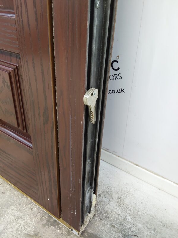 Used Rosewood Composite Front Door 930mm x 2035mm (reduce to 900mm) 0346 - Image 6