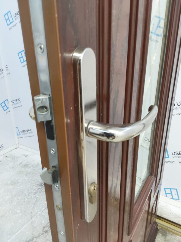 Used Rosewood Composite Front Door 930mm x 2035mm (reduce to 900mm) 0346 - Image 8