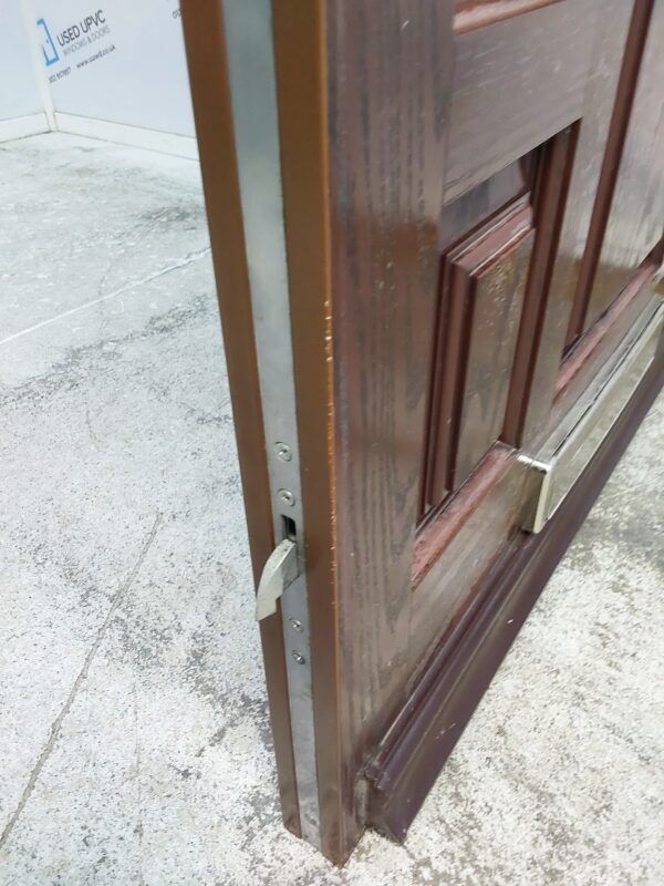 Used Rosewood Composite Front Door 930mm x 2035mm (reduce to 900mm) 0346 - Image 9