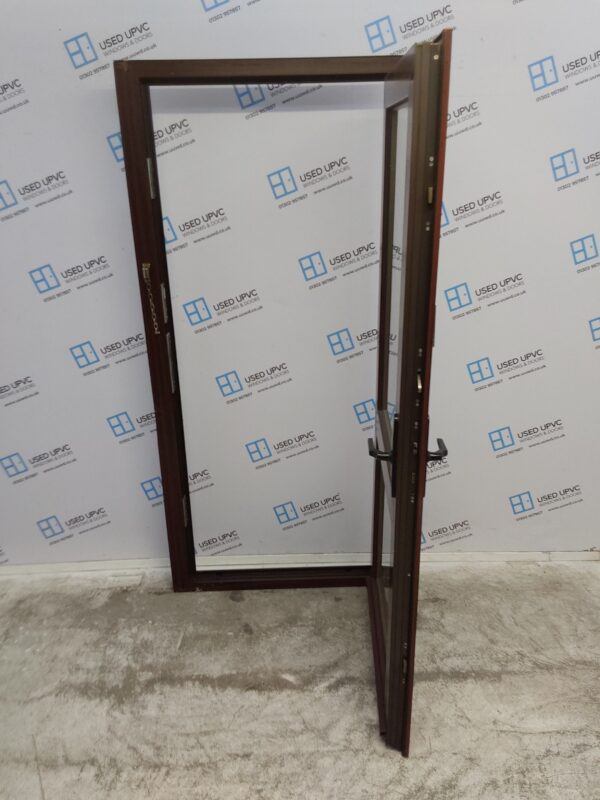 Used Woodgrain Upvc Back Door 935mm x 2040mm 0662 - Image 3