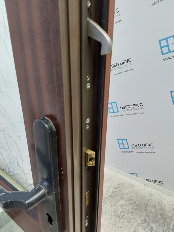 Used Woodgrain Upvc Back Door 935mm x 2040mm 0662 - Image 6