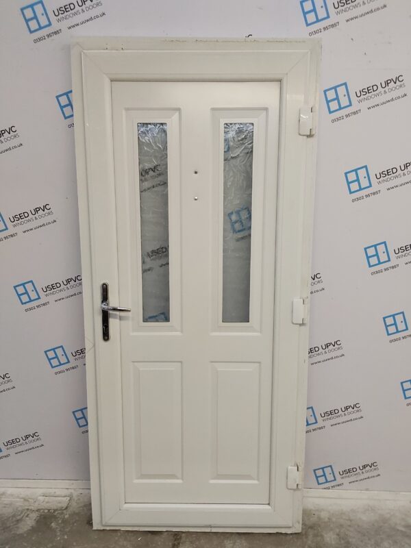 Used White Upvc Back Door 925mm x 2040mm C3D058 - Image 2