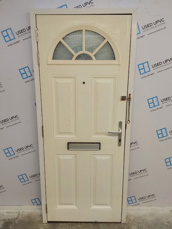Used Black Composite Front Door 840mm x 1990mm 0275 - Image 2