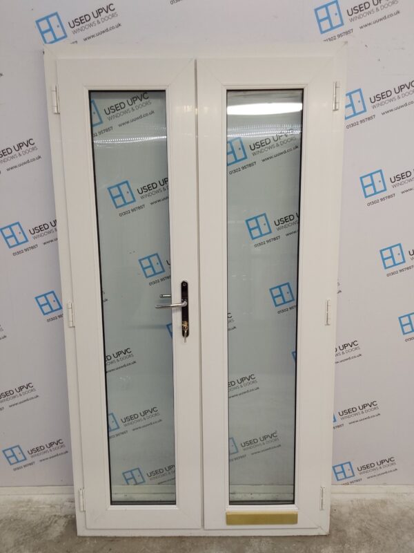 Used White Upvc French Doors 1135mm x 2060mm EA17 - Image 2
