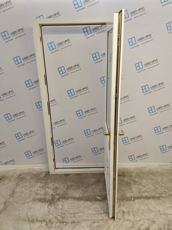 Used White Upvc Back Door 930mm x 2080mm (reduce to 890mm) 0591 - Image 3