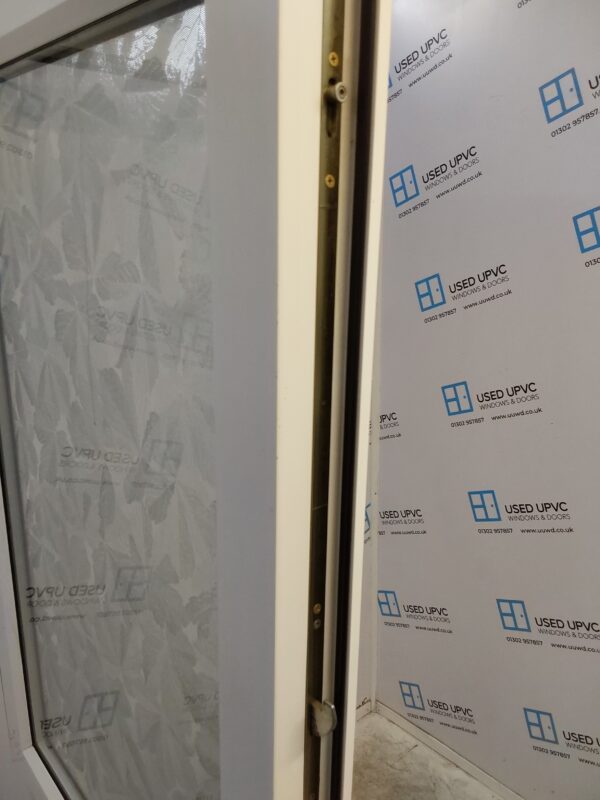 Used White Upvc Back Door 930mm x 2080mm (reduce to 890mm) 0591 - Image 6