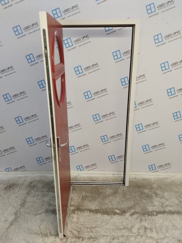 Used Red Composite Door 870mm x 2000mm 0651 - Image 3