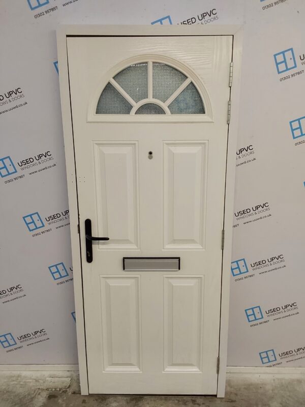 Used Black Composite Front Door 840mm x 1985mm 0450 - Image 2