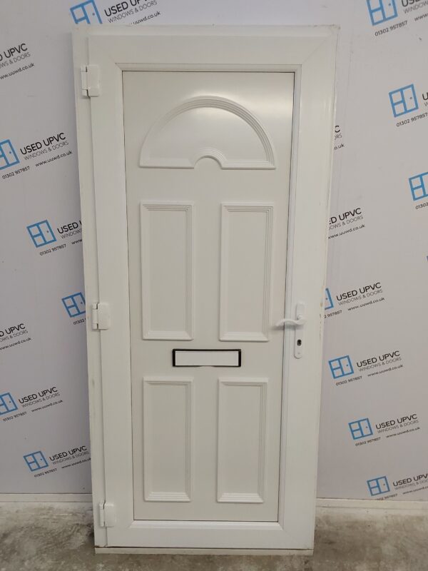 Used White Upvc Front Door 930mm x 2085mm (reduce to 910mm) 0436 - Image 2