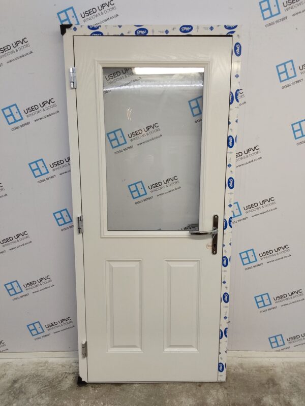 Brand New White Composite Back Door 910mm x 2060mm ND89 - Image 2