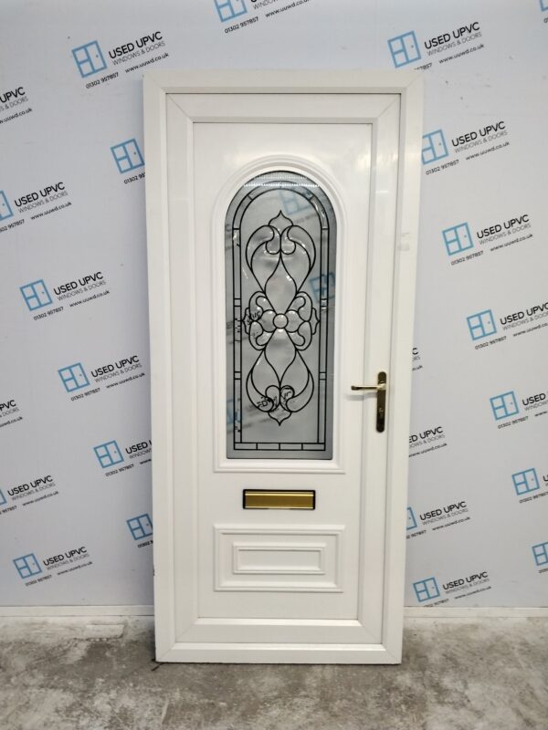 Used White Upvc Front Door 905mm x 2070mm 0779