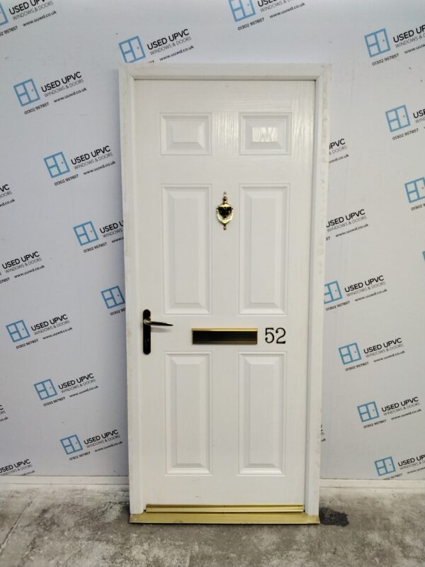 Used White Composite Front Door 890mm x 2050mm 0134