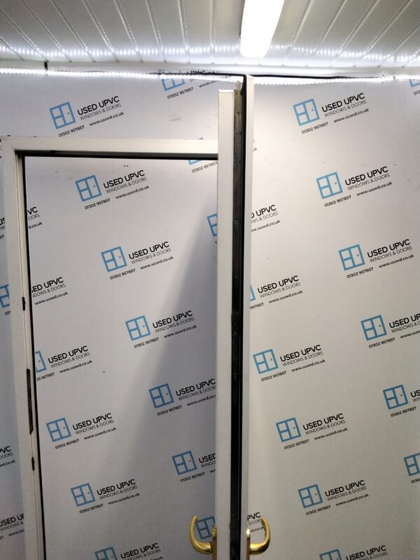 Used White Upvc Back Door 945mm x 2065mm (Reduce To 915mm x 2065mm) 0777 - Image 4