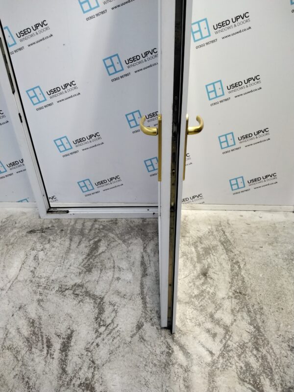 Used White Upvc Back Door 945mm x 2065mm (Reduce To 915mm x 2065mm) 0777 - Image 5